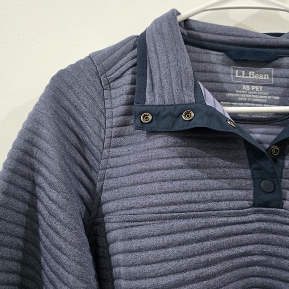 LL Bean Womens Airlight Sweater Size Xs Petite Blue Gorpcore Outdoor Hiking - Picture 3 of 7